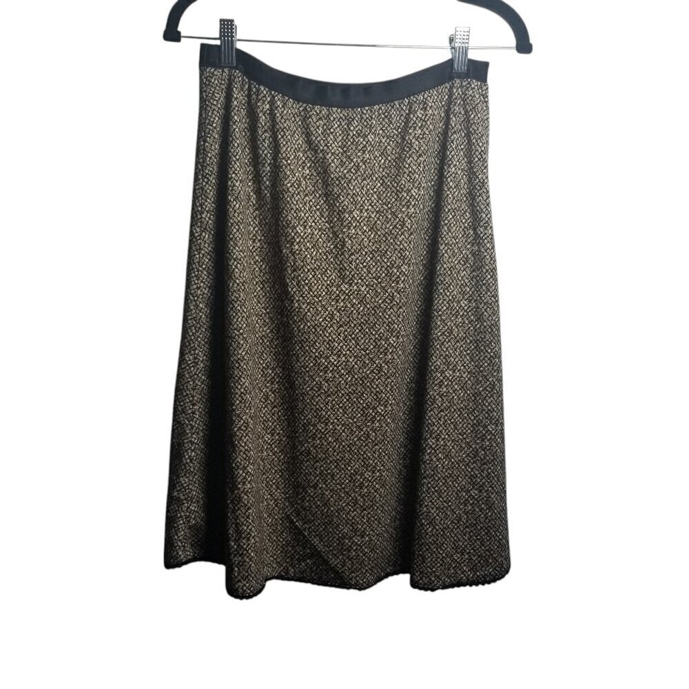 Women's Brown Lace Hem Detail 90s Y2K Skirt Sz 12P